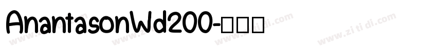 Anantason Wd200字体转换